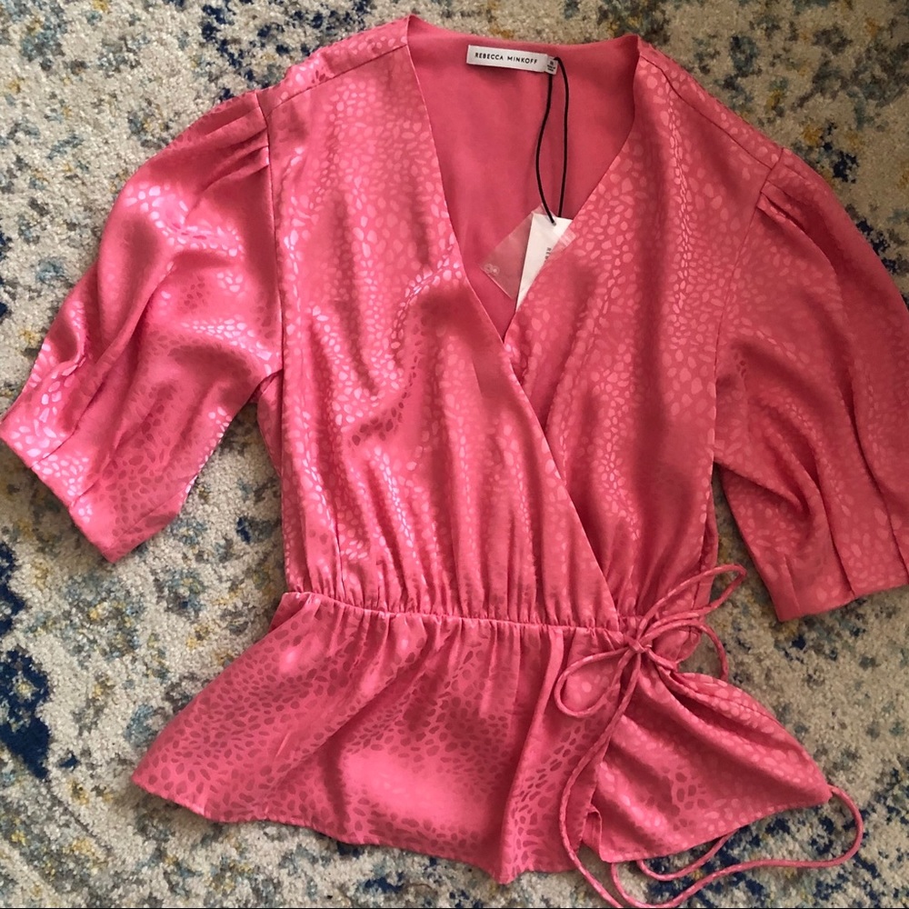 Rebecca Minkoff Mary Top in Punch Pink